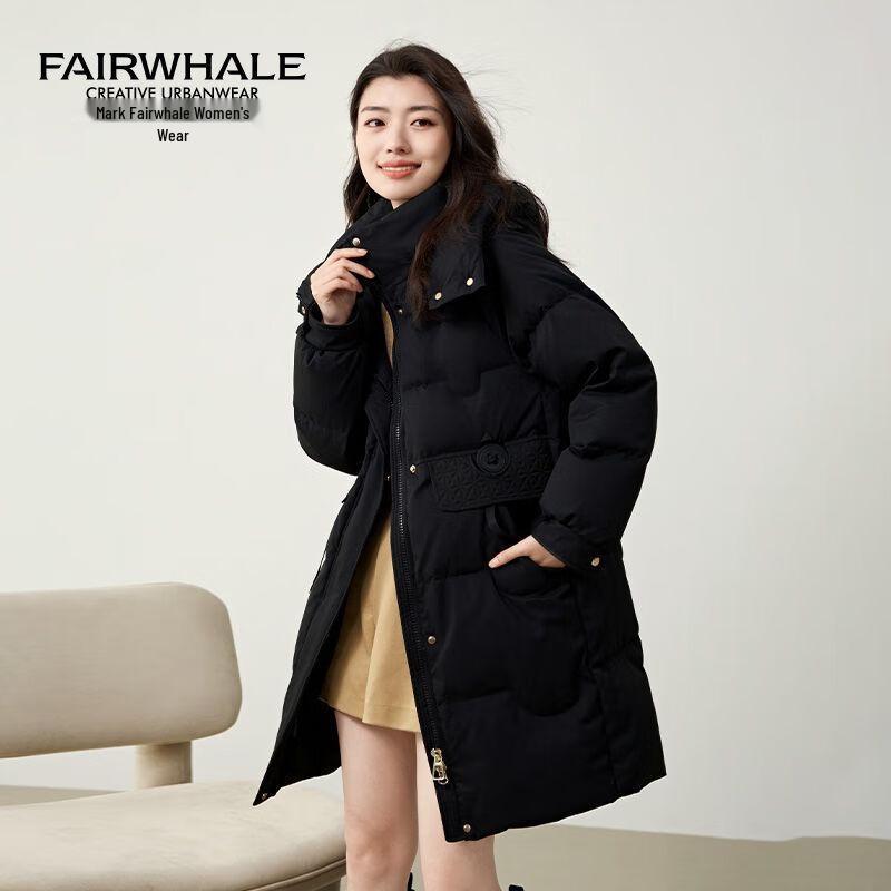 

Mark Fairwhale Women s Detachable Hood Mid-Length 90% Duck Down Jacket L