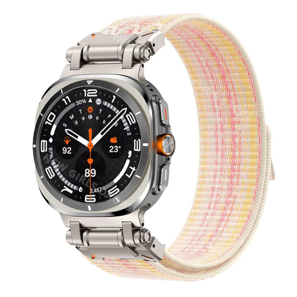Sports Nylon Loop Band For Samsung Galaxy Watch Ultra 47mm Men WatchStrap For SAMSUNG GALAXY WATCH 7 ULTRA 47mm No Gaps Bracelet