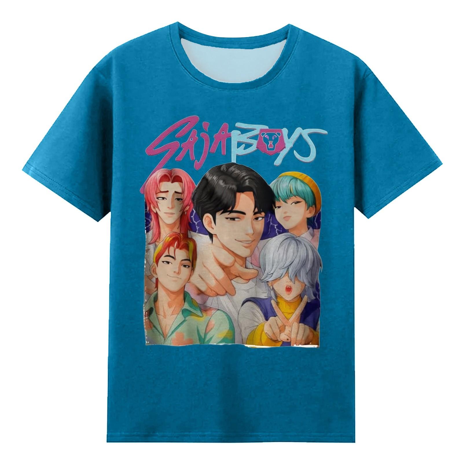 

Футболка с короткими рукавами и круглым вырезом для мальчиков и девочек 100 синий