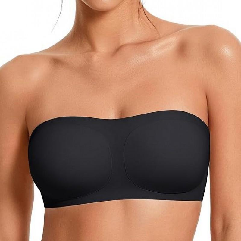 Seamless Strapless Bra Invisible Non-Slip Bandeau Push Up Women