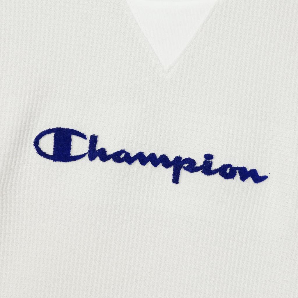Champion Short Sleeve Mock Neck Shirt UV with Embroidered Script Logo (CW-BG301-020-L), Heat-Shielding, Protection, Quick-Drying,