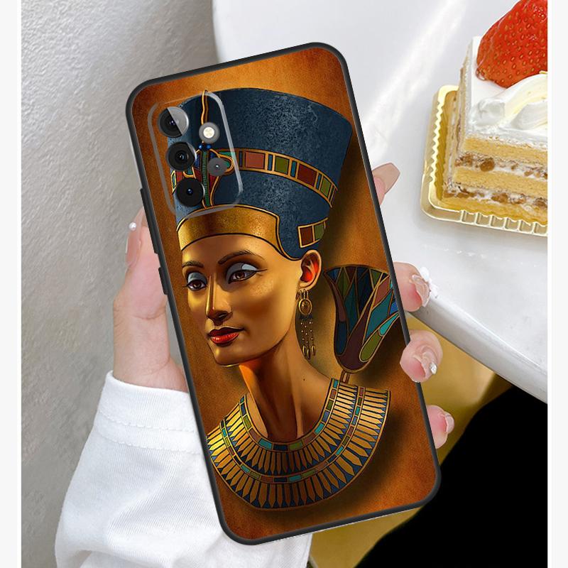 Egypt Nefertiti Anubis Ankh Case For Samsung Galaxy A55 A35 A15 A14 A34 A54 A73 A53 A33 A23 A13 A12 A32 A52 A51 Cover