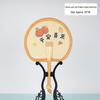 Large Durable Handmade Wheat Straw Palm Fan for Summer