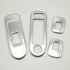 Car Silver Door Window Lift Switch Armrest Cover Switch Button Panel Trim Stickers for Citroen C5 for Peugeot 508