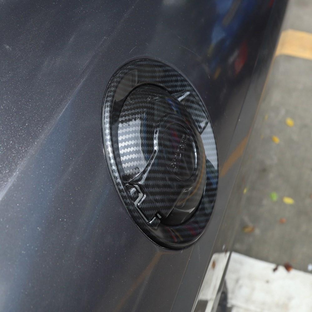 ABS Carbon Fiber Fuel Tank Cover Door Gas Filler Cap Fit For Challenger 2009+