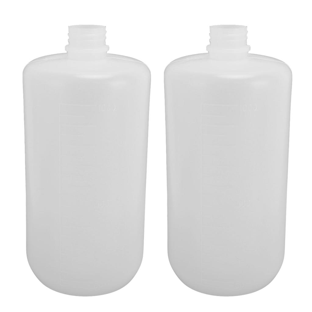 2Pcs Wash Bottle 1000ml Plastic Safety Laboratory Squeeze Tool with Narrow Mouth