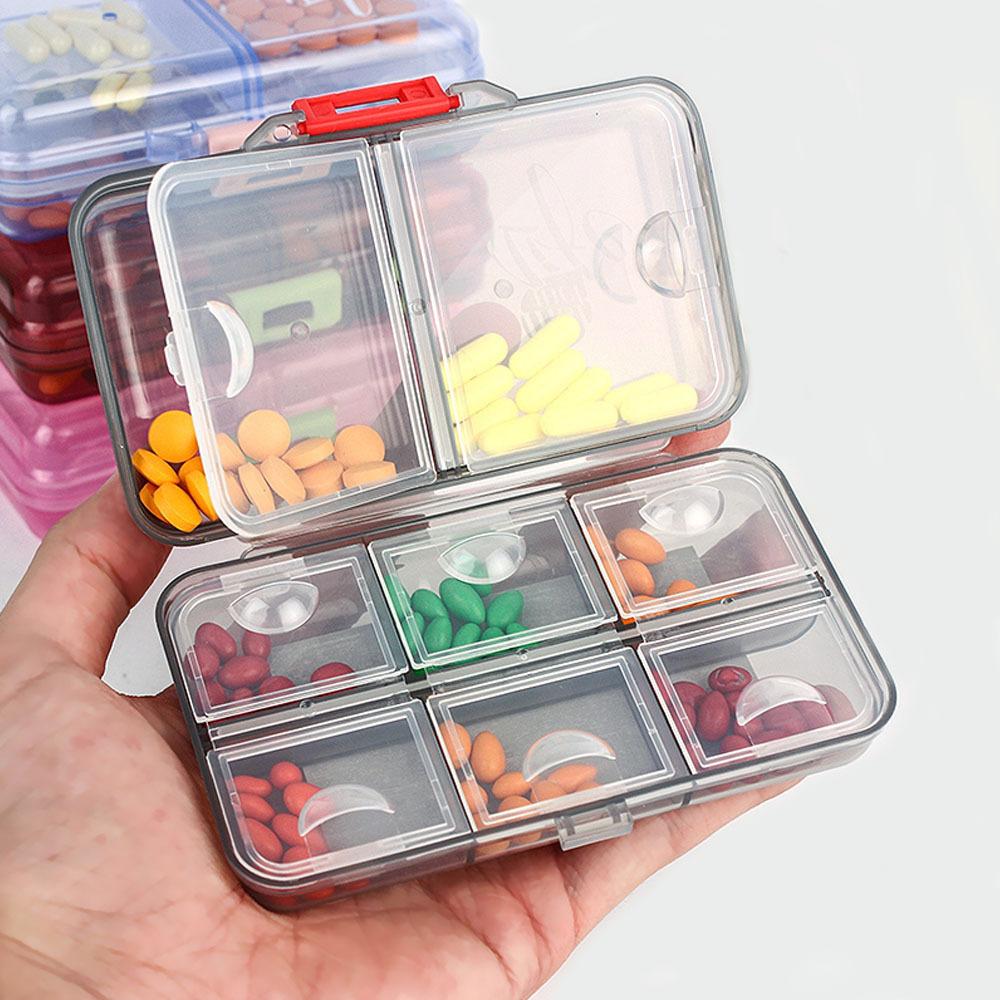 1/2/5PC Portable Sealed Pill Storage Box Compartment Portable Mini Pill Box Travel Pill Case Medicine Container Home Use