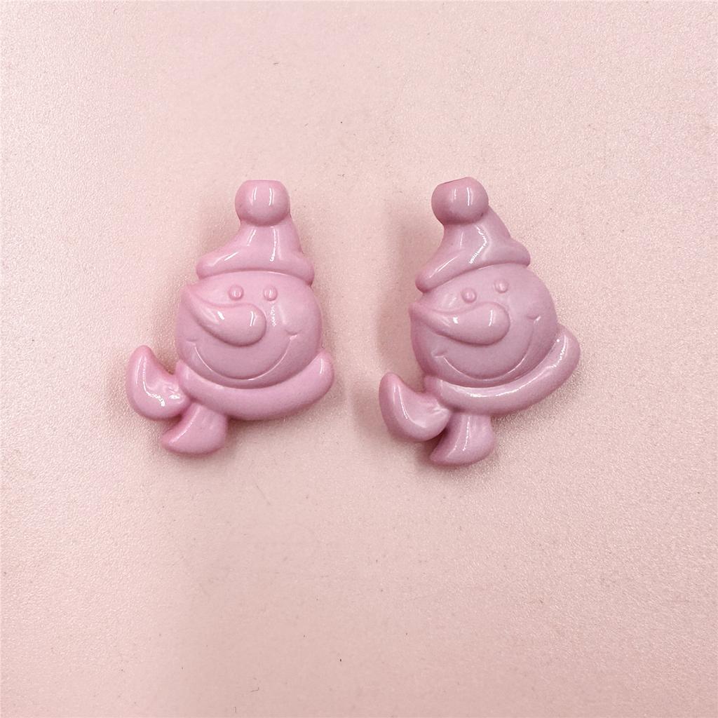 High Quality Snowman Beaded Materials Acrylic Accessories DIY Jewelry Accessories For Bracelet Earring Making 5pcs Christmas Jewelry Beads 23.5*32mm