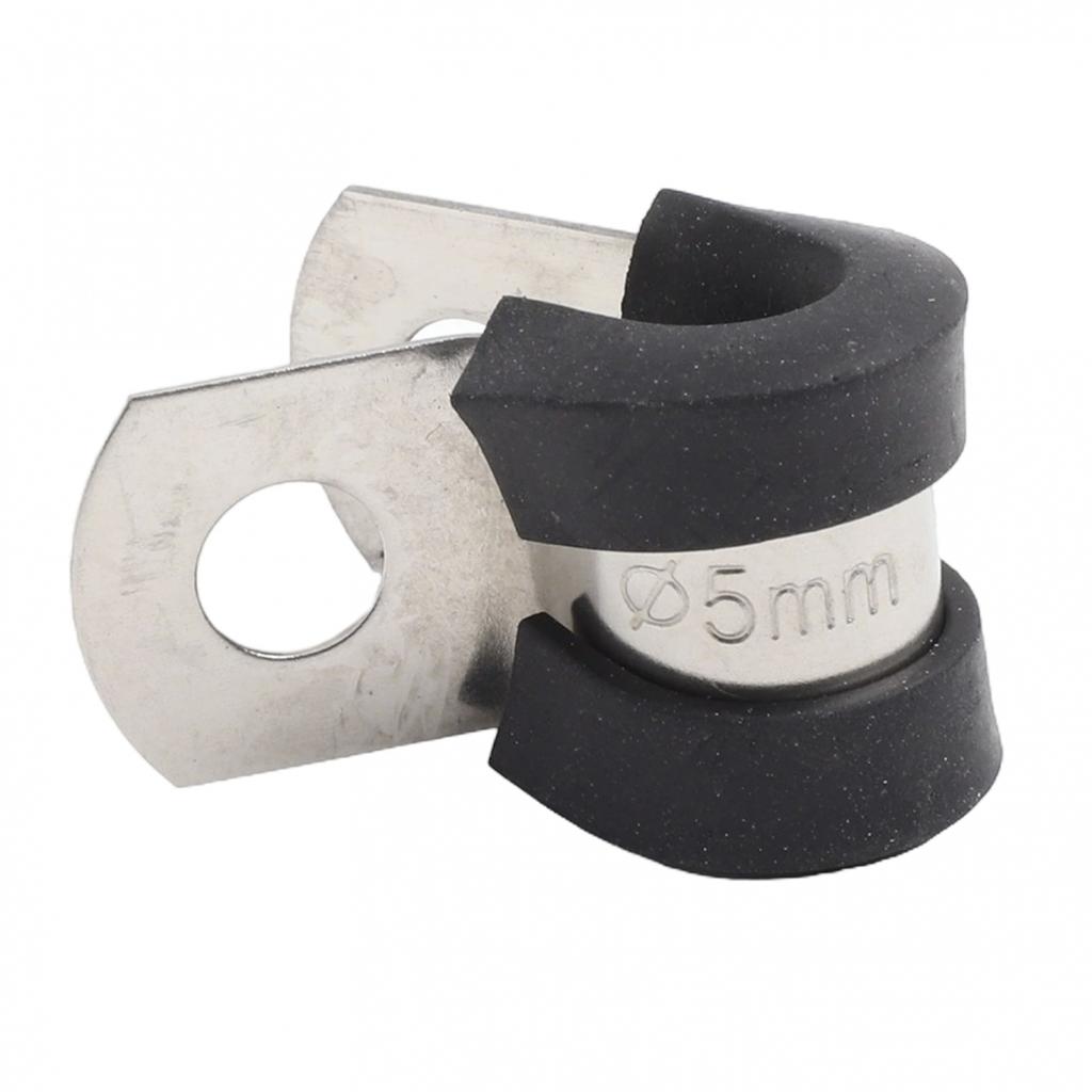 10Pcs Hose Clamp Hose Clip Removable Rubber Lining