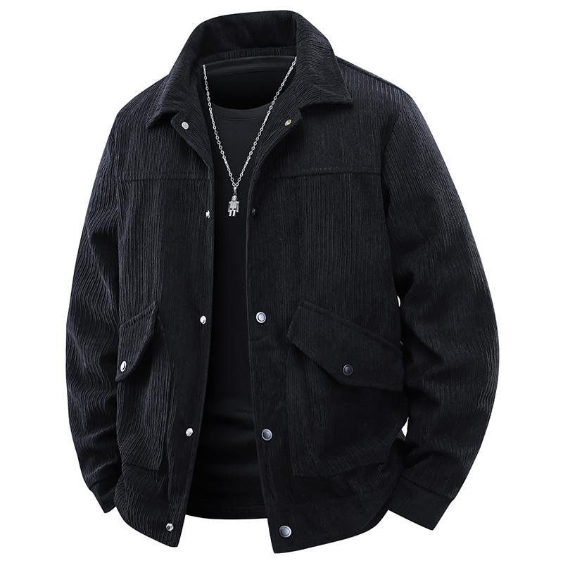 Men s Collar Jacket, Men s Coat, Men s Three-dimensional Pocket, Business Spring and Autumn Jacket XXXXXL