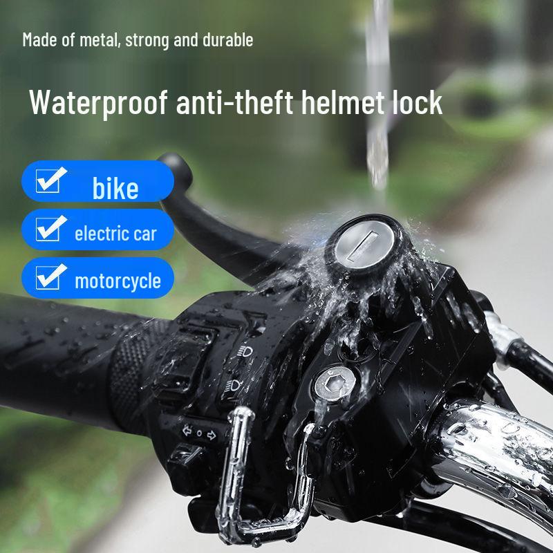 Electric Vehicle & Bicycle Anti-theft Helmet Hook Lock