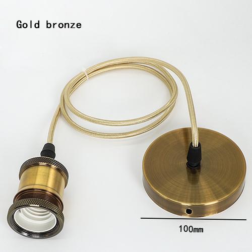 Edison Retro Aluminium Lampenfassung Hängedraht E27 Munddrehlampe Zubehör DIY Imitation Kupfer Schalterleiste Lampenfassung