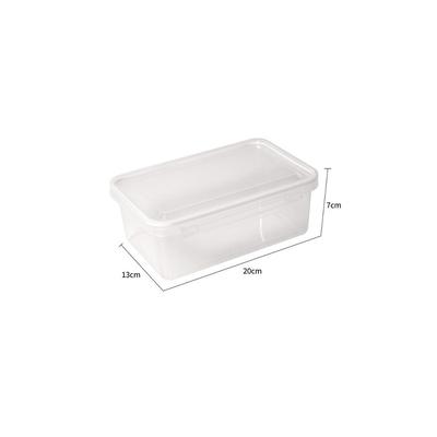 Portable Rectangular Storage Box with Lid Sealed Food Containers Plastic Refrigerator Storage Boxes Kitchen Organization