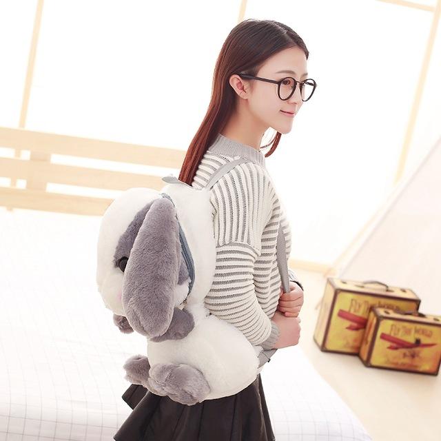 Big Size 50cm Lovely School Backpack Kawaii Rabbit Plush backpack Japan  Plush Bag Soft Toys for Girls Birthday Gift