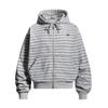Sudadera con capucha y cremallera a rayas extragrande para hombre Ropa informal para la calle Otoño