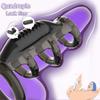G-spot Stimulator Bullet Vibrator Condom Vibrating Ring for Penis Ejaculation Delay with Dildo Bandage Equipment
