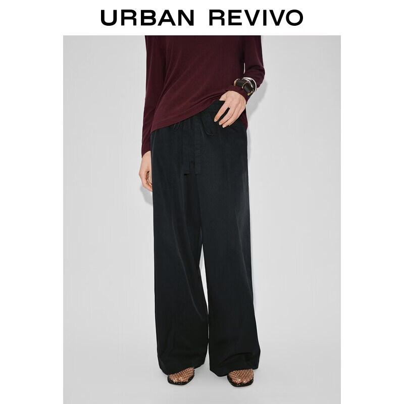 Women's Elastic Waist Wide-Leg Pants