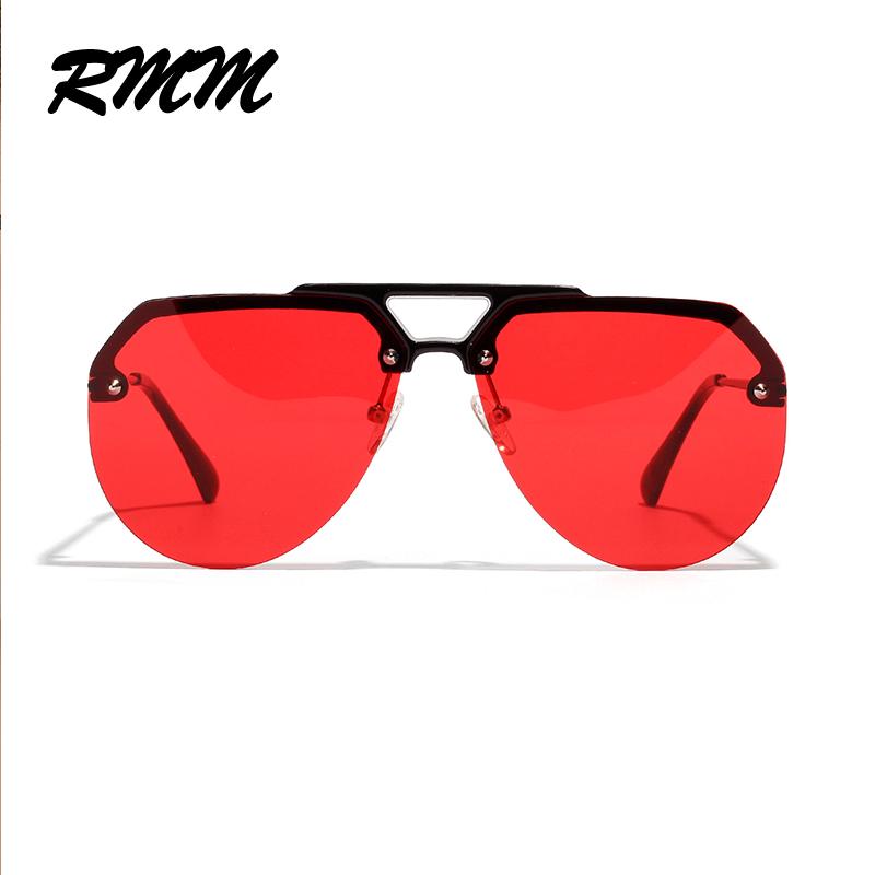 Unisex Big Frame Sunglasses Fashion Half Frame Glasses Round Pilot Sunglasses Men Hip-hop Sunglasses Women Retro Glasses