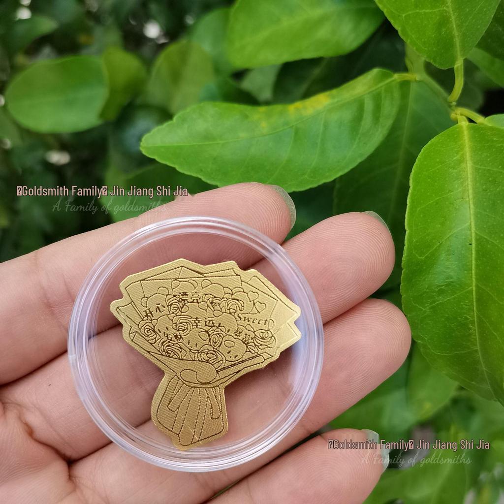 999 Guldfolie Mobilklistermärke - Inflödande Rikedom, Välståndsguden Födelsedagspresent