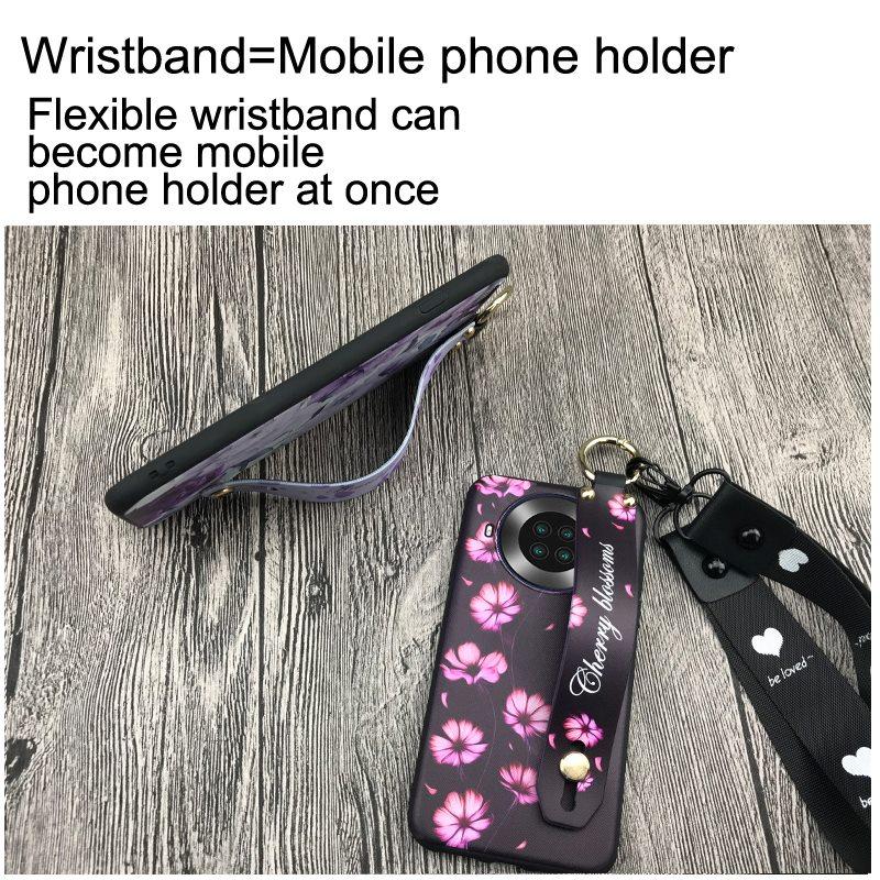 Silicone Fashion Design Phone Case For Cubot Note20 Durable Phone Holder Wrist Strap Back Cover Kickstand Waterproof