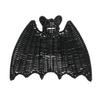 Halloween Rattan Bat Decoration 3D Scary Black Plastic Woven Bat Wall Hanging Decor for Tree Porch Yard Lawn Indoor Outdoor Farmhouse Decor