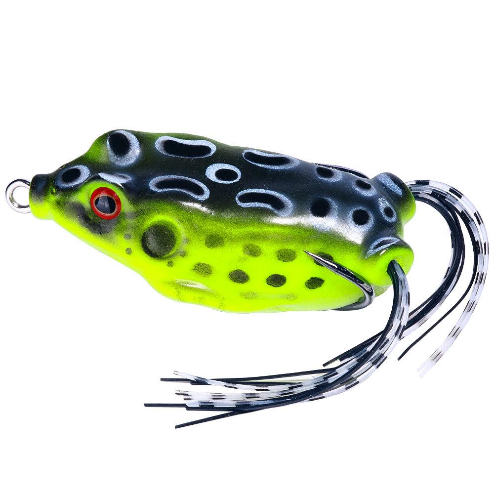 Realistic Topwater Frog Soft Bait Lure Set - Sharp Hooks for Bass and Saltwater Freshwater Fishing