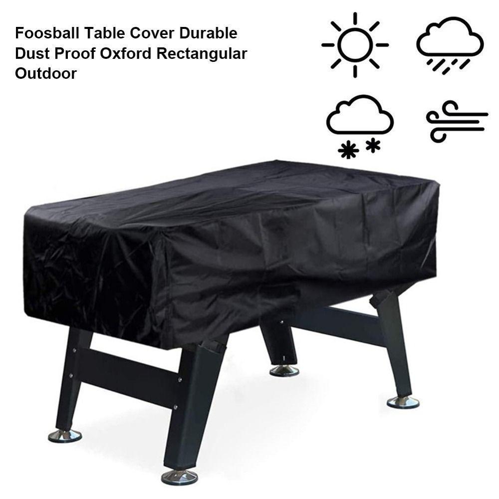 כיסוי עמיד לאבק לשולחן כדורגל שחור מגן לשולחן משחק נרתיק הגנה לרהיטים מרפסת