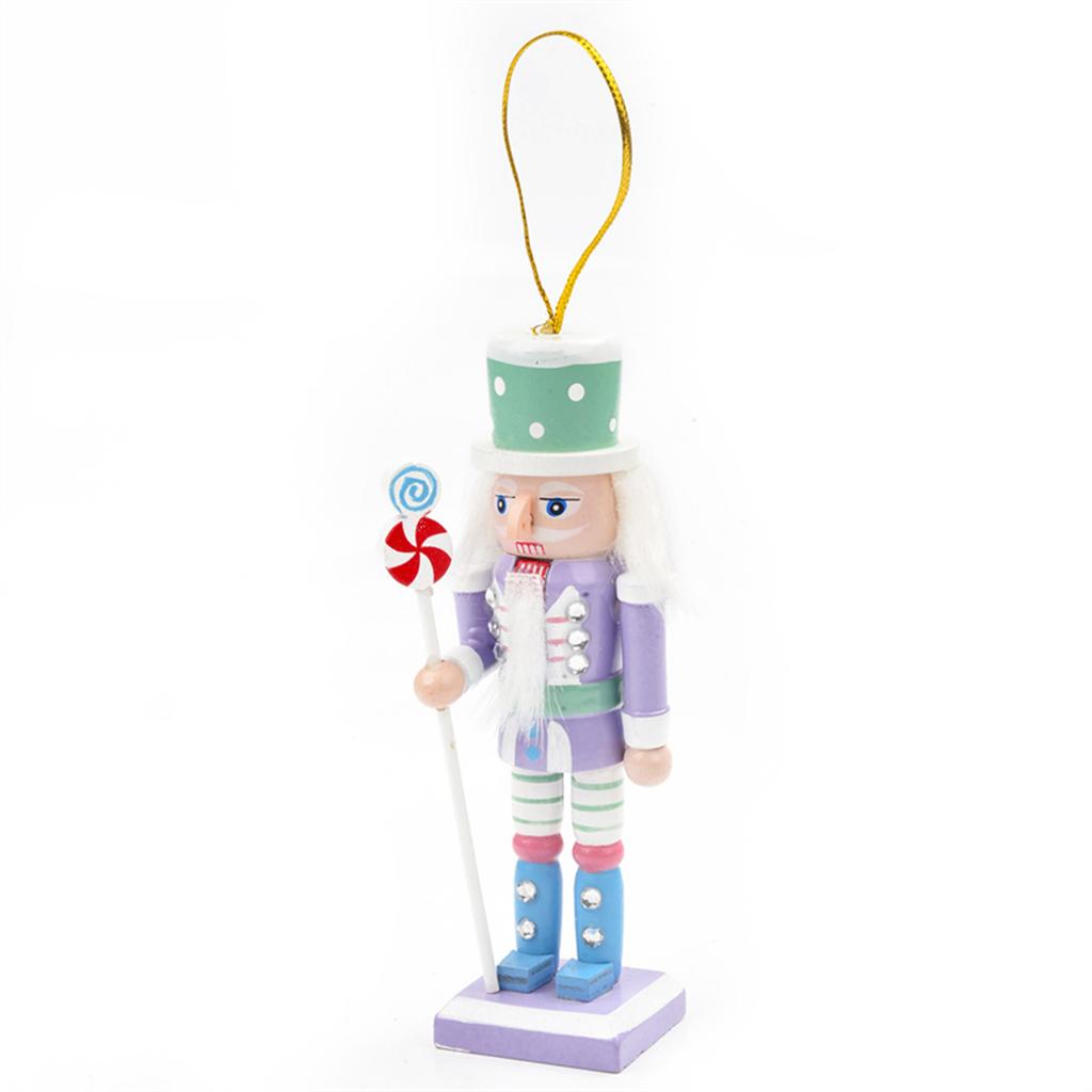 4Pcs Christmas Nutcrackers Wood Christmas Nutcracker Ornament Figure Gifts Xmas Wood Soldier Desktop Decoration GIfts for Family