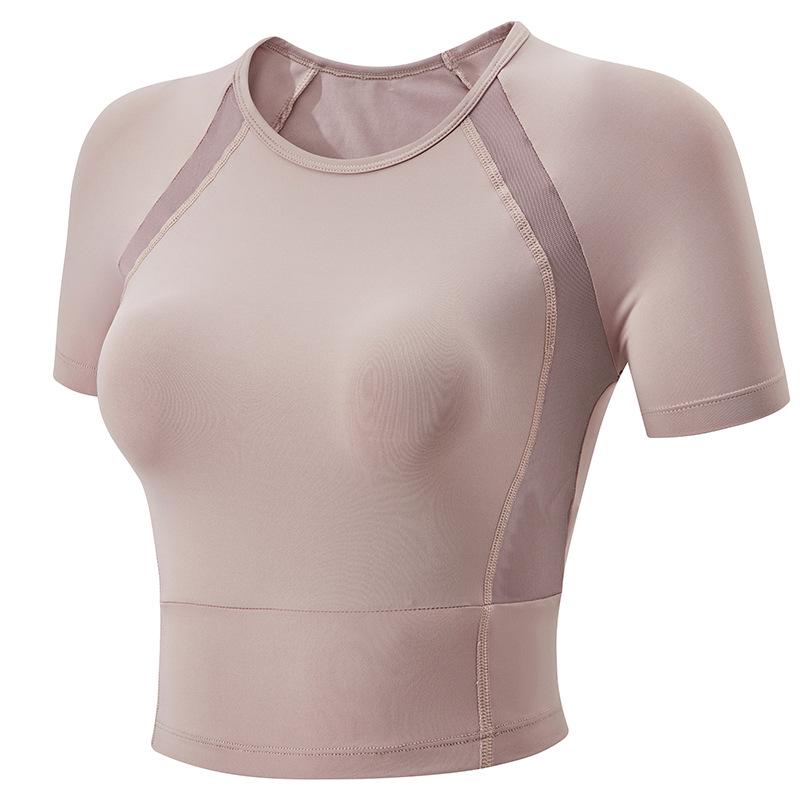 Women's Breathable Mesh Short-Sleeve Yoga & Running T-Shirt