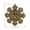 9 Variants of Lord Ganesha Metal Wall Hanging  Brown)