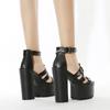 Fashion Plus Size 35-43 Sandals For Women 2025 Summer New Platform High Heels Belt Buckle Wedges Ankle Strap Roman Sandals Female