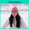 Rabbit Fur Knit Hat For Women Winter Warmth Casual Fashion Headgear