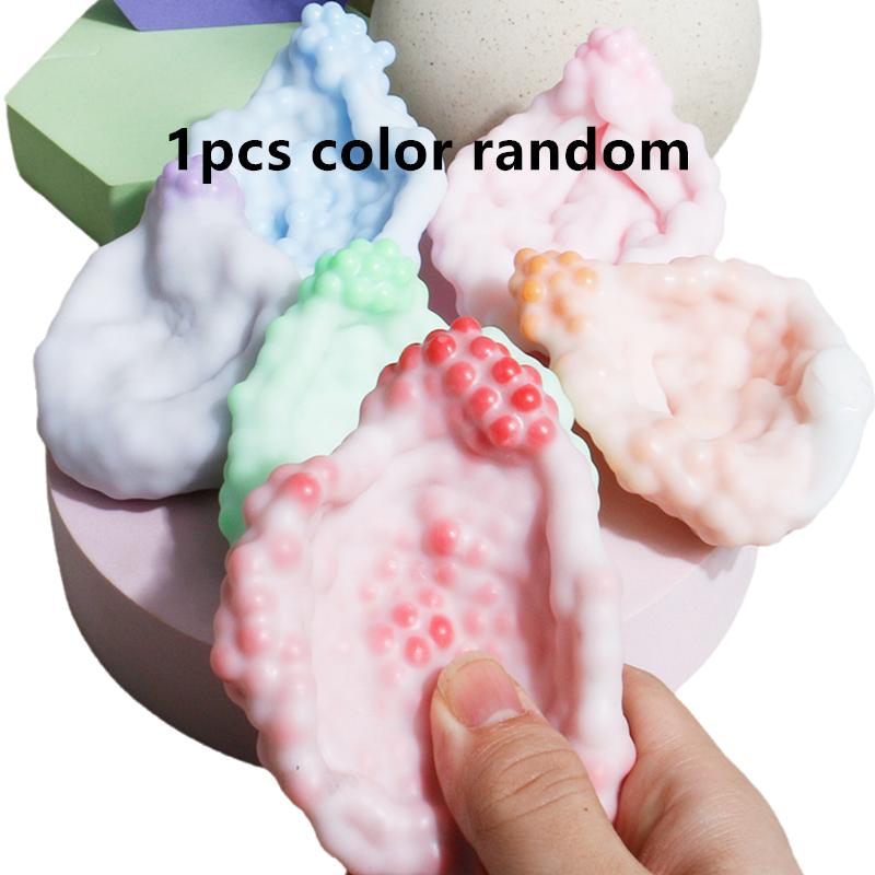 Creative Soft Stress Relief Ball DIY Rubble Ice Skin Adhesive Handball for Desktop Squeezing Soothing Toy Party Birthday Gift