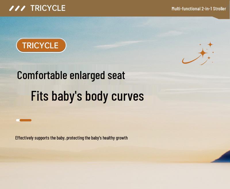 Children's Tricycle & Stroller: Infant Toddler Pedal and Walker