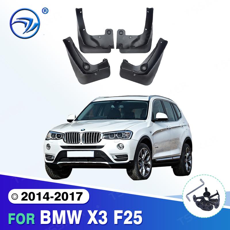 Передние и задние 4 шт. 2014 2015 2016 2017 для BMW X3 F25 брызговики Fender брызговики брызговики автомобильные аксессуары 2014-2017