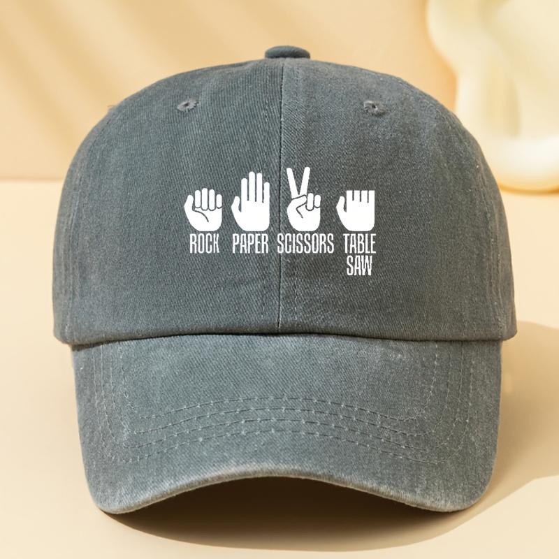 Fun Printed Baseball Cap for Men, Classic European and American Popular Washed Retro Peaked Cap Adjustable