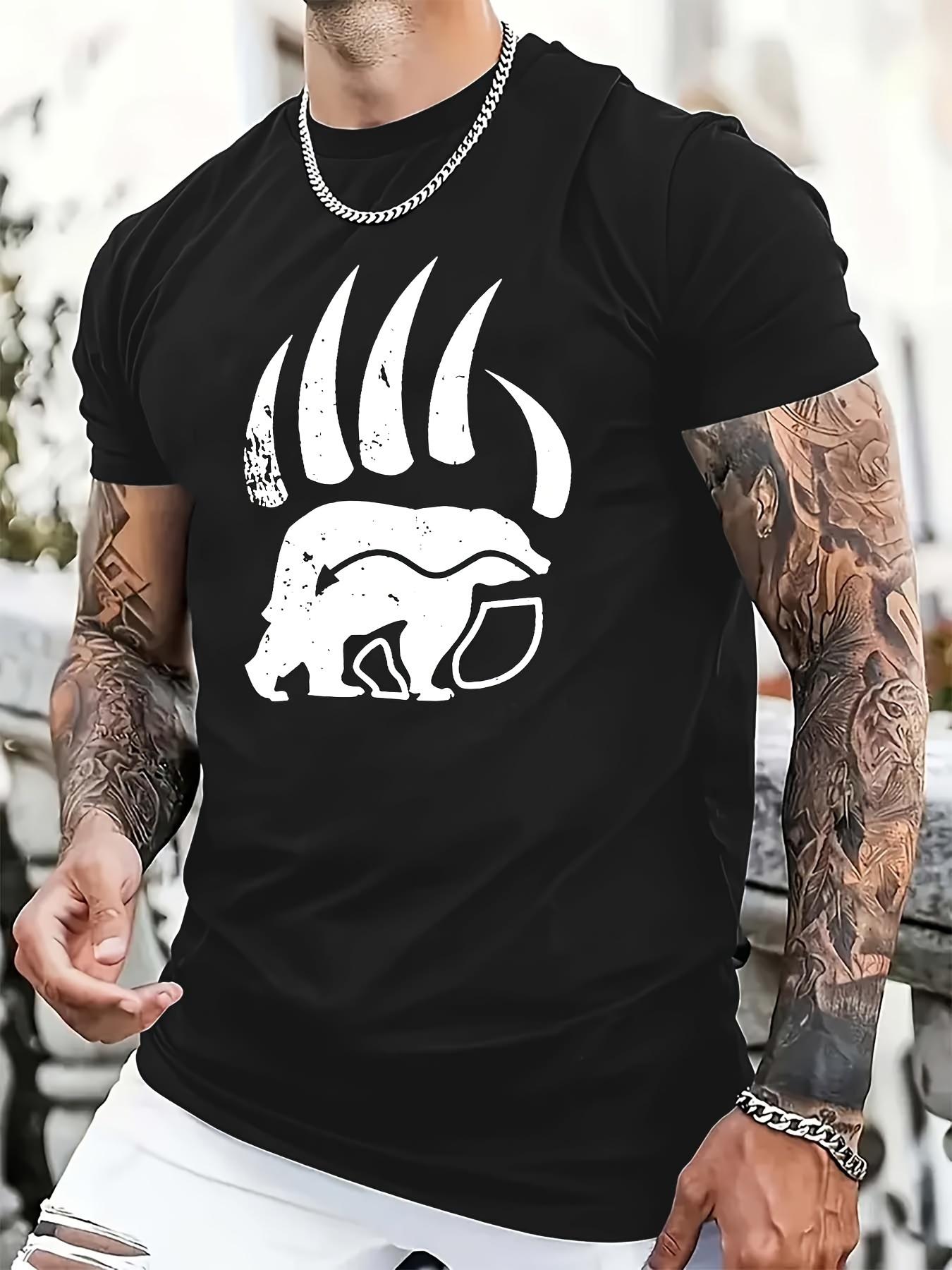 Short-Sleeve T-shirt with a Round Neck And Print Design XXXXL