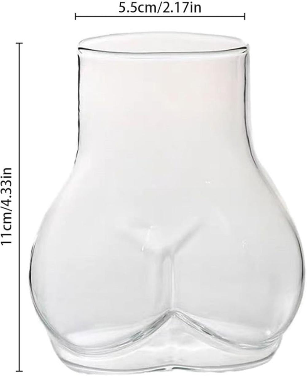 

Creative Cute Funny Cups Funny Sexy Hip Shape Glass Buttocks Cocktail Beer Glass Coffee Tea Wine Juice Whiskey Cup 401-500ml чистий