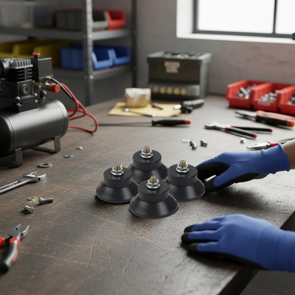 Foot Pad Air Compressor 4Pcs/Set Accessories Black Components