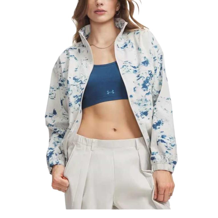 Under Armour Full Print Zip Fitted Jacket Women jackets 6012941-110 XXL
