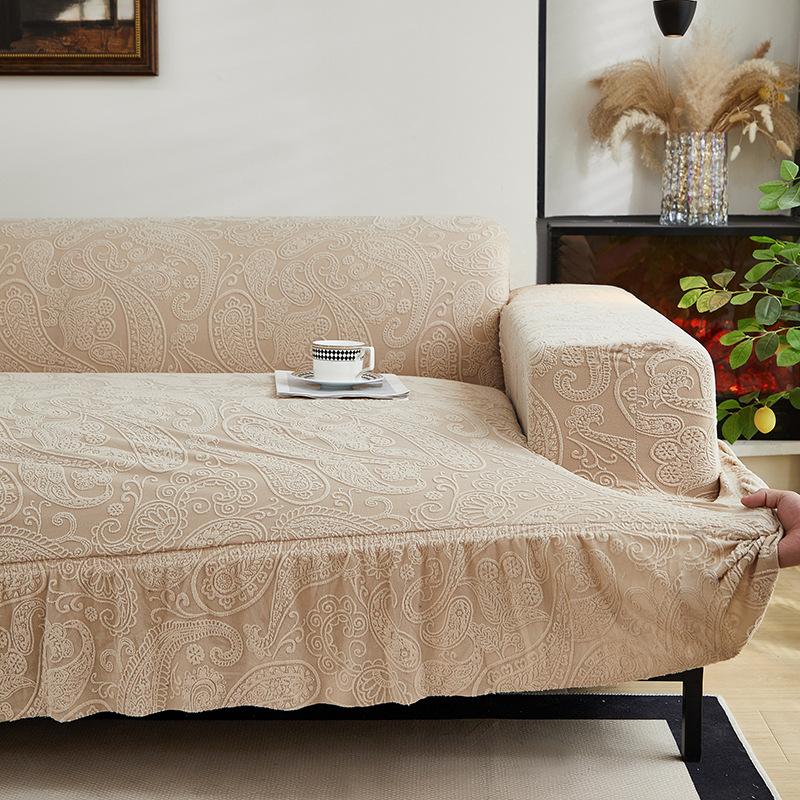 Elastic Sofa Cover Skirt Universal Sofa Dust Cover Dust-Proof Three-Dimensional Jacquard Sofa Cover