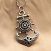 European and American Ship Anchor Mens Necklace Personalized Punk Trendy Mens Pendant Retro Necklace