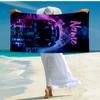Custom Name Ultra-Soft Beach Towel with Racing Theme,Ideal for Pool - Camping, Diving - Perfect Travel Essential, Vibrant Beach Towel.