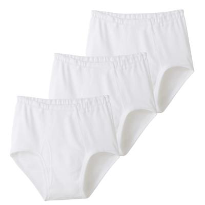 KQ5031 White of Comfortable All Elastic Made In Deodorizing Men's (Set 3) M, Briefs, Seasons, Year-Round, Waist, Pants, 100% Cotton, Japan,