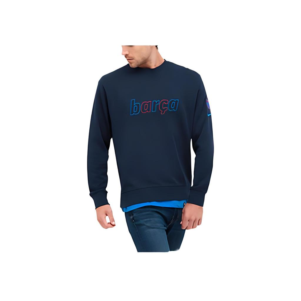 Nike Solid Color Letter Print Crew Neck Sweatshirt Men Sweatshirt Blue DA2950-451