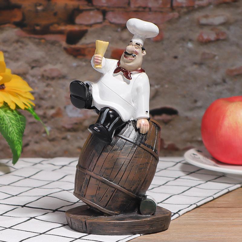 

Серія Скульптур Шеф-кухаря Вишукані Вироби з Смоли Декор для Дому Мистецькі Скульптури для Декору Кухні, Обіднього Столу та Передпокою