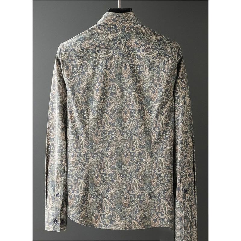 Men's Clothing Printing Capable Handsome Temperament Turn-down Collar Button Office Fashion Business Casual Formal Shirts