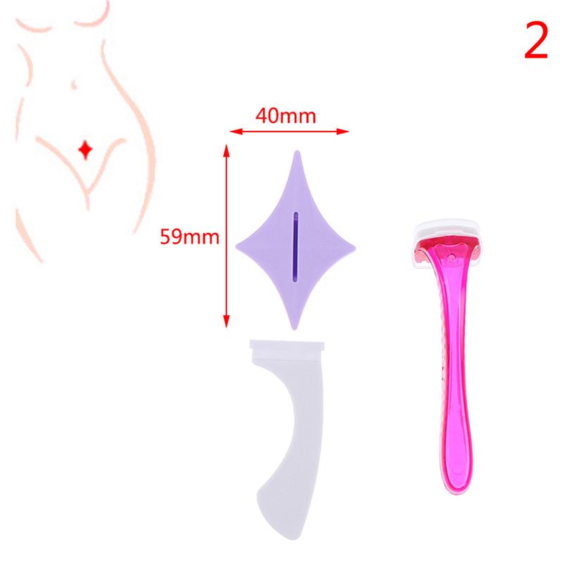 Women Bikini Dedicated Privates Shaving Stencil Set Sexy Female Pubic Hair Razor