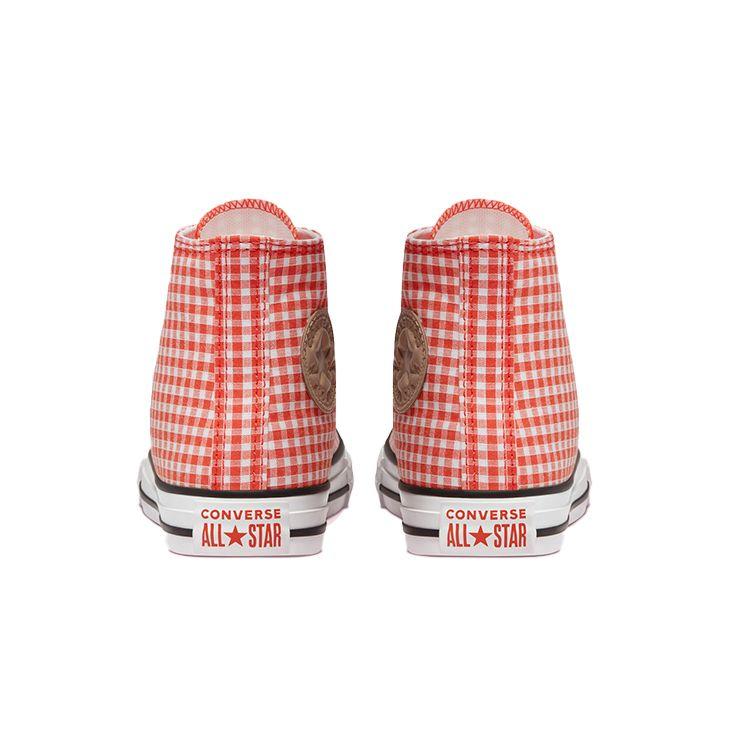 Converse Chuck Taylor All Star Comfortable Versatile High Top Kids Canvas Shoes Kids Sneakers Coral-Orange 670692F