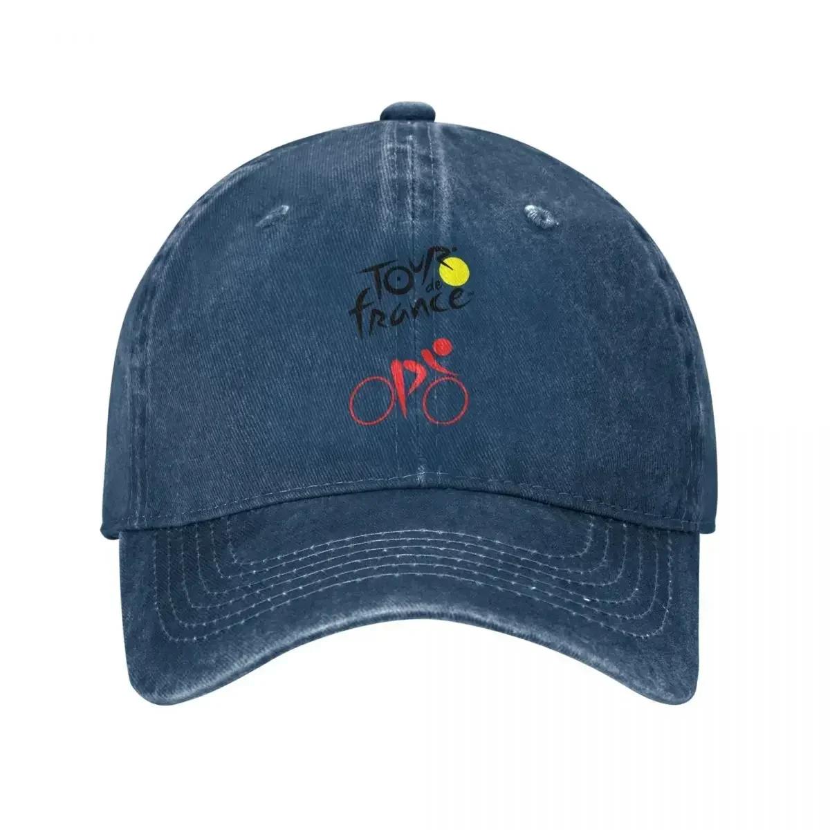 

Tour De Cycling France Unisex Style Baseball Cap Cyclist Distressed Denim Hats Cap Classic Outdoor Workouts Gift Snapback Hat One Size